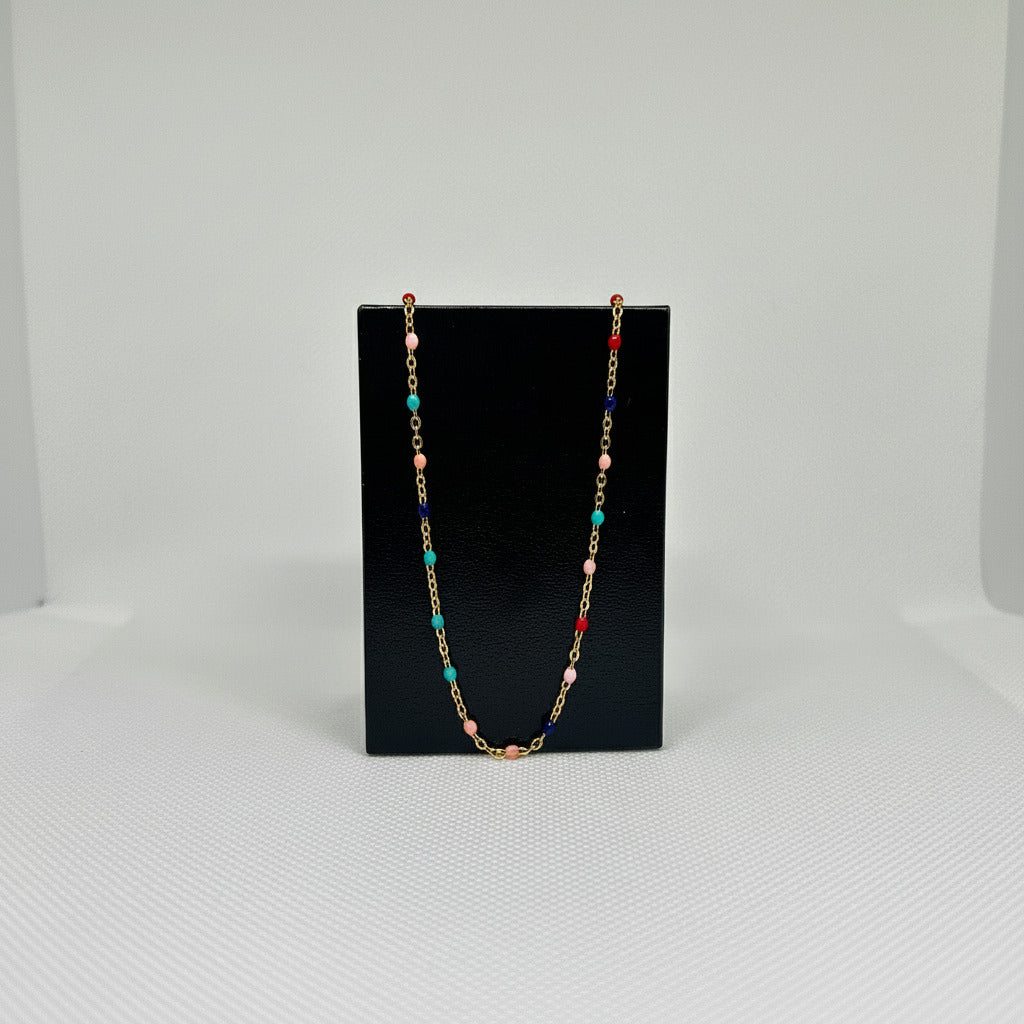Multicolored chain necklace 