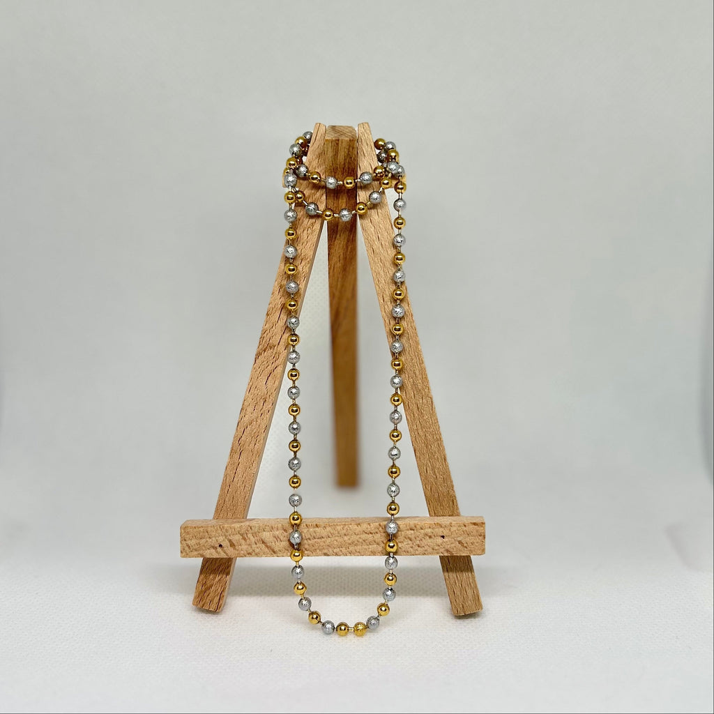 The Midas Touch Two Tone Bead Chain Necklace