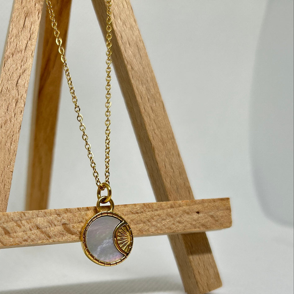 Ethereal Mother of Pearl Celestial Necklace