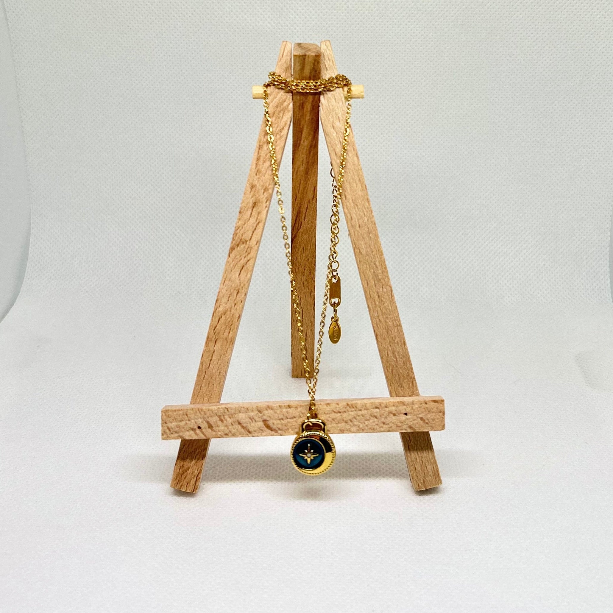 The Guiding Star Enamel Charm Necklace