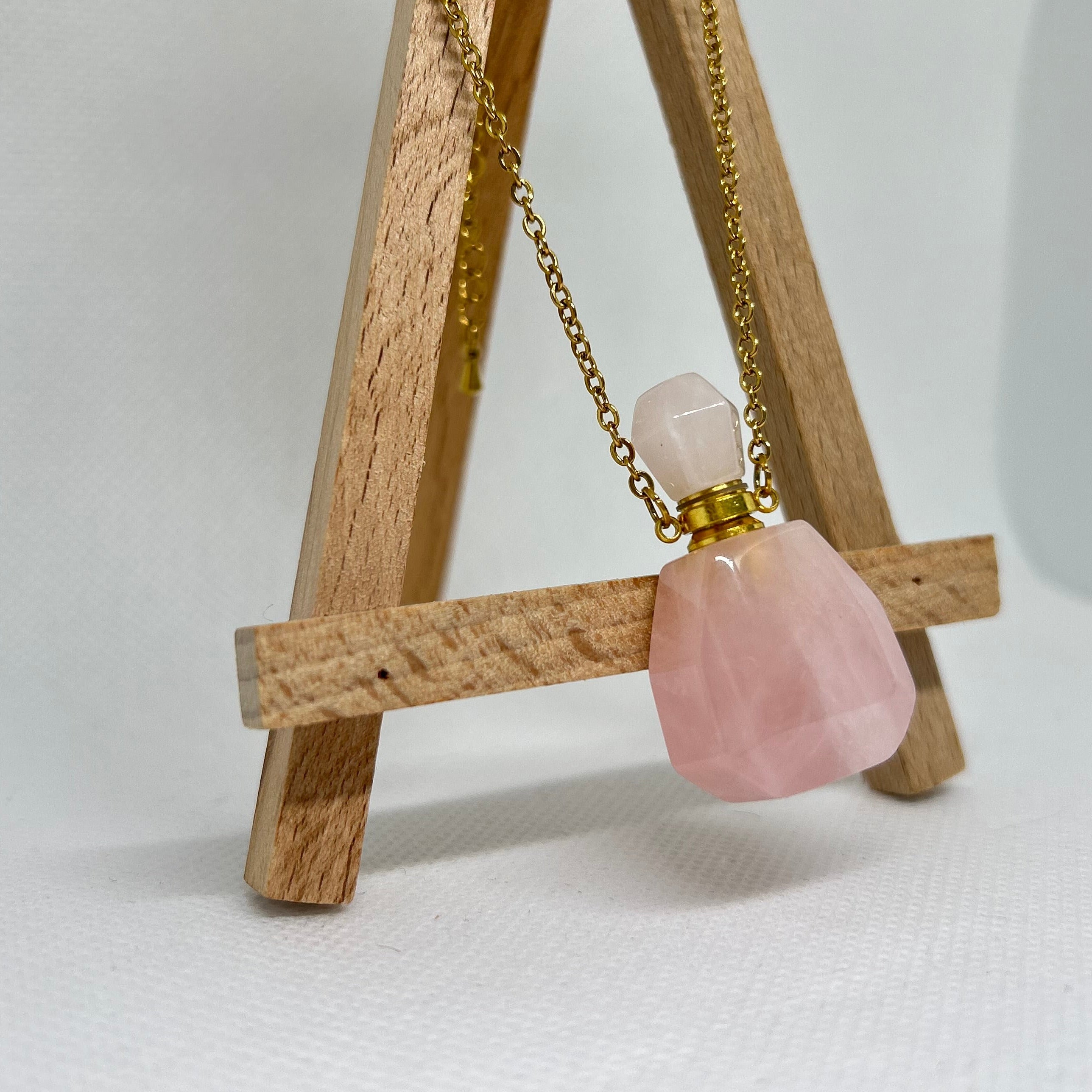 Rose Quartz Vial Necklace