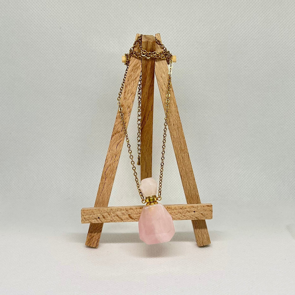Rose Quartz Vial Necklace