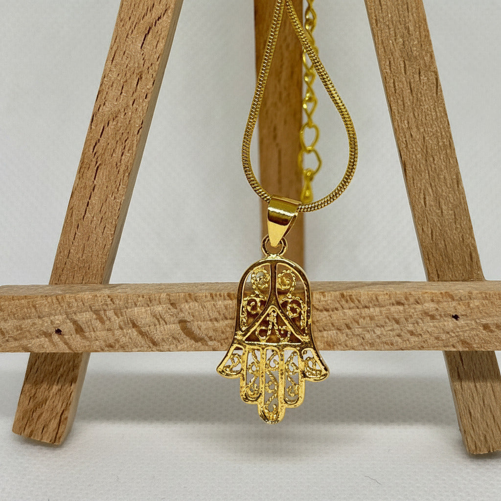 Dainty Hand of Fatima Protection Necklace