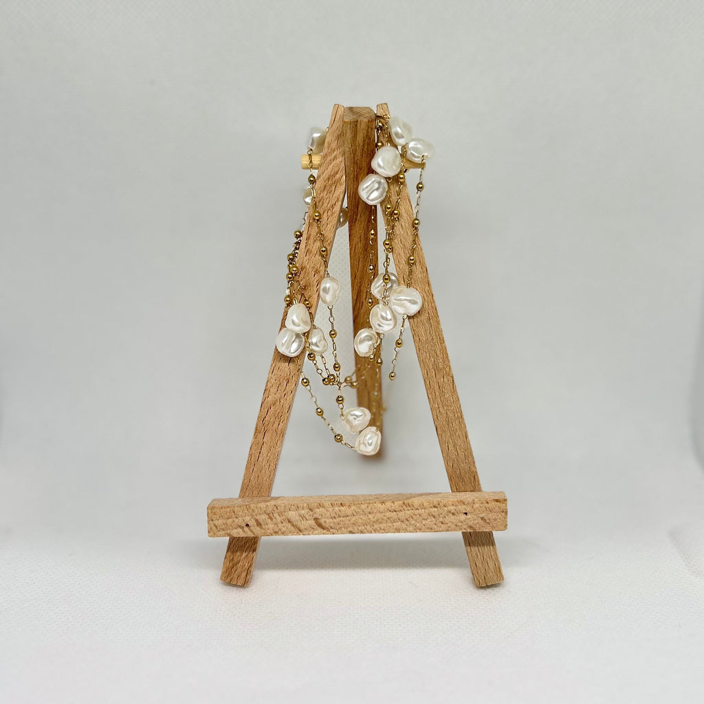 Layered Baroque Pearl & Satellite Chain Necklace