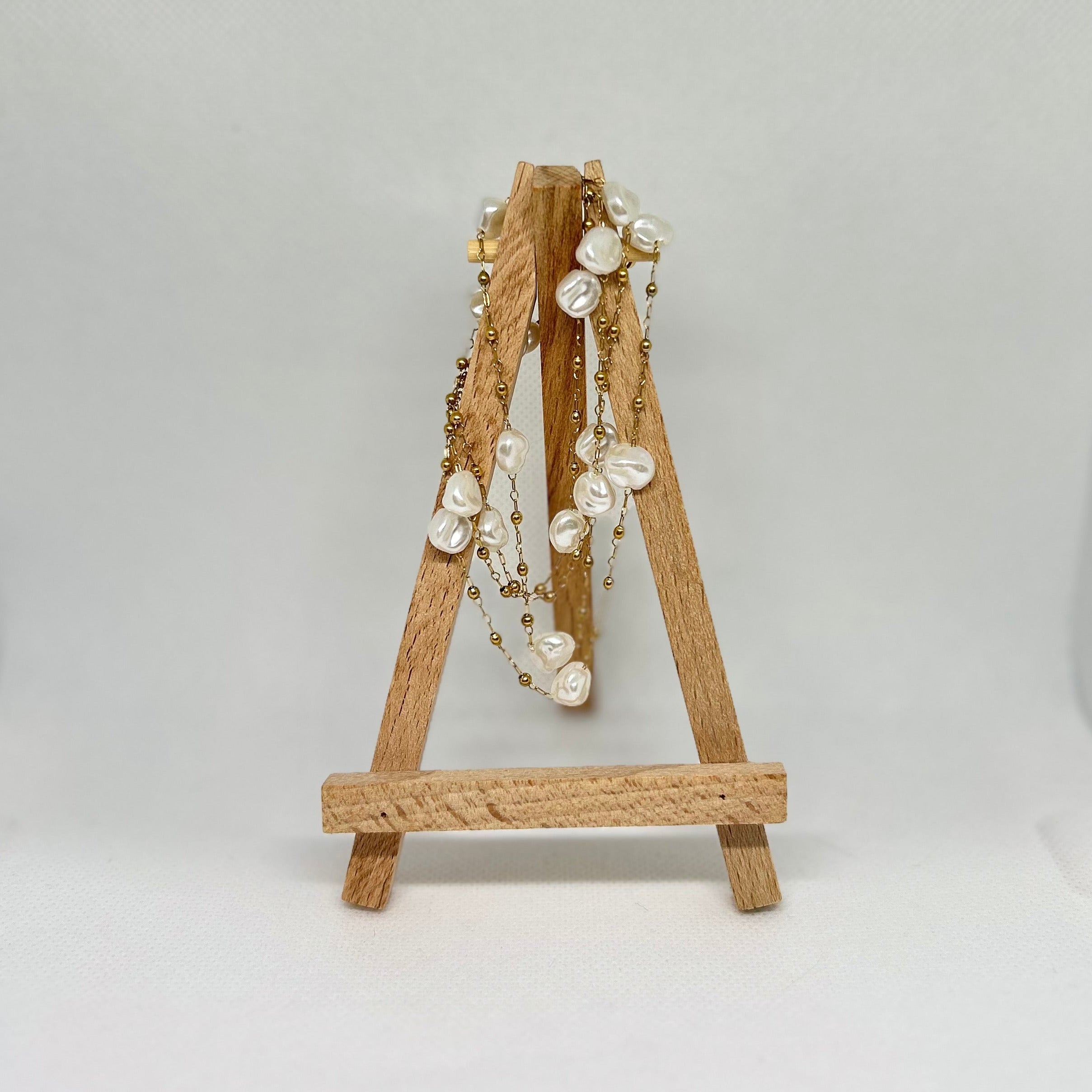 Layered Baroque Pearl & Satellite Chain Necklace