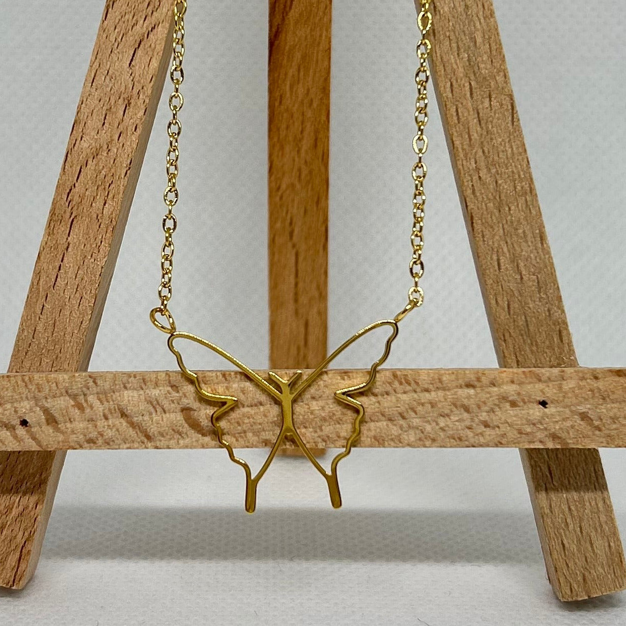 Dainty Outline Butterfly Necklace