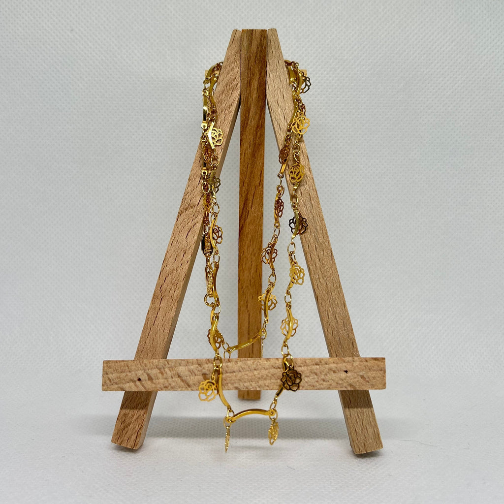 Dainty Mixed Charm Station Chain Necklace
