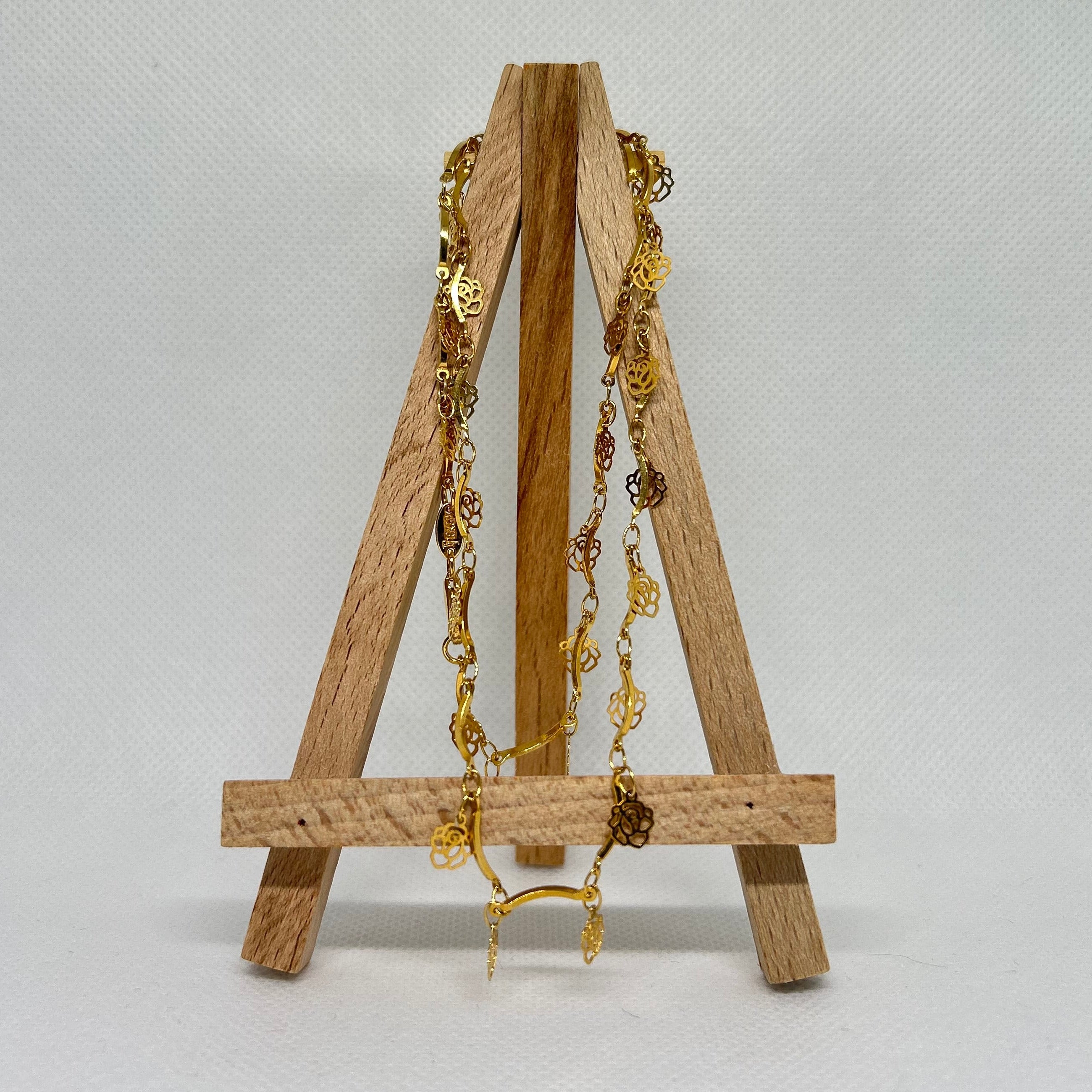 Dainty Mixed Charm Station Chain Necklace
