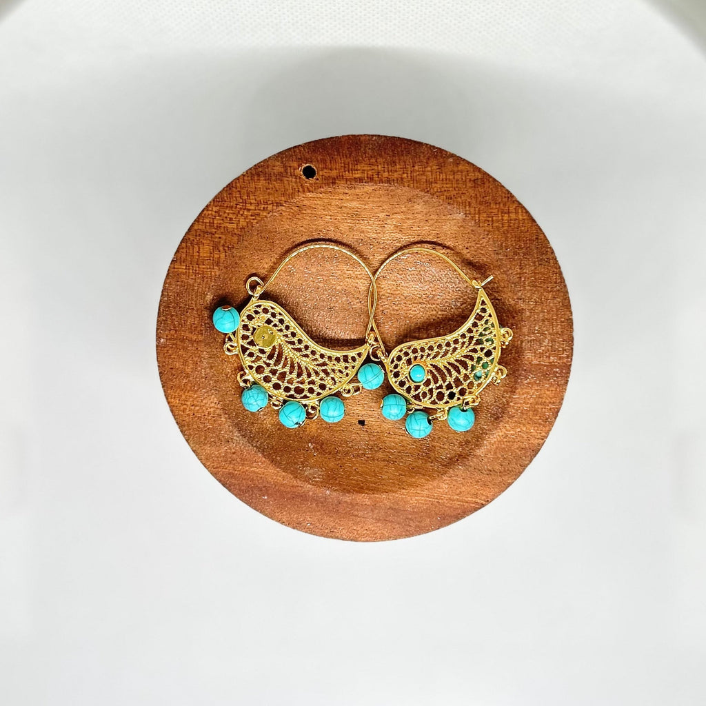 Bohemian Turquoise Drop Earrings