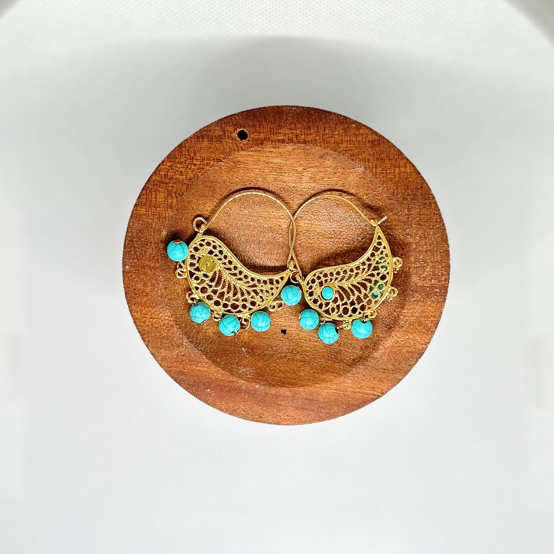 Bohemian Turquoise Drop Earrings