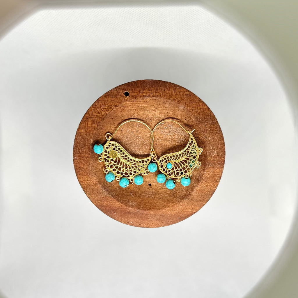 Bohemian Turquoise Drop Earrings