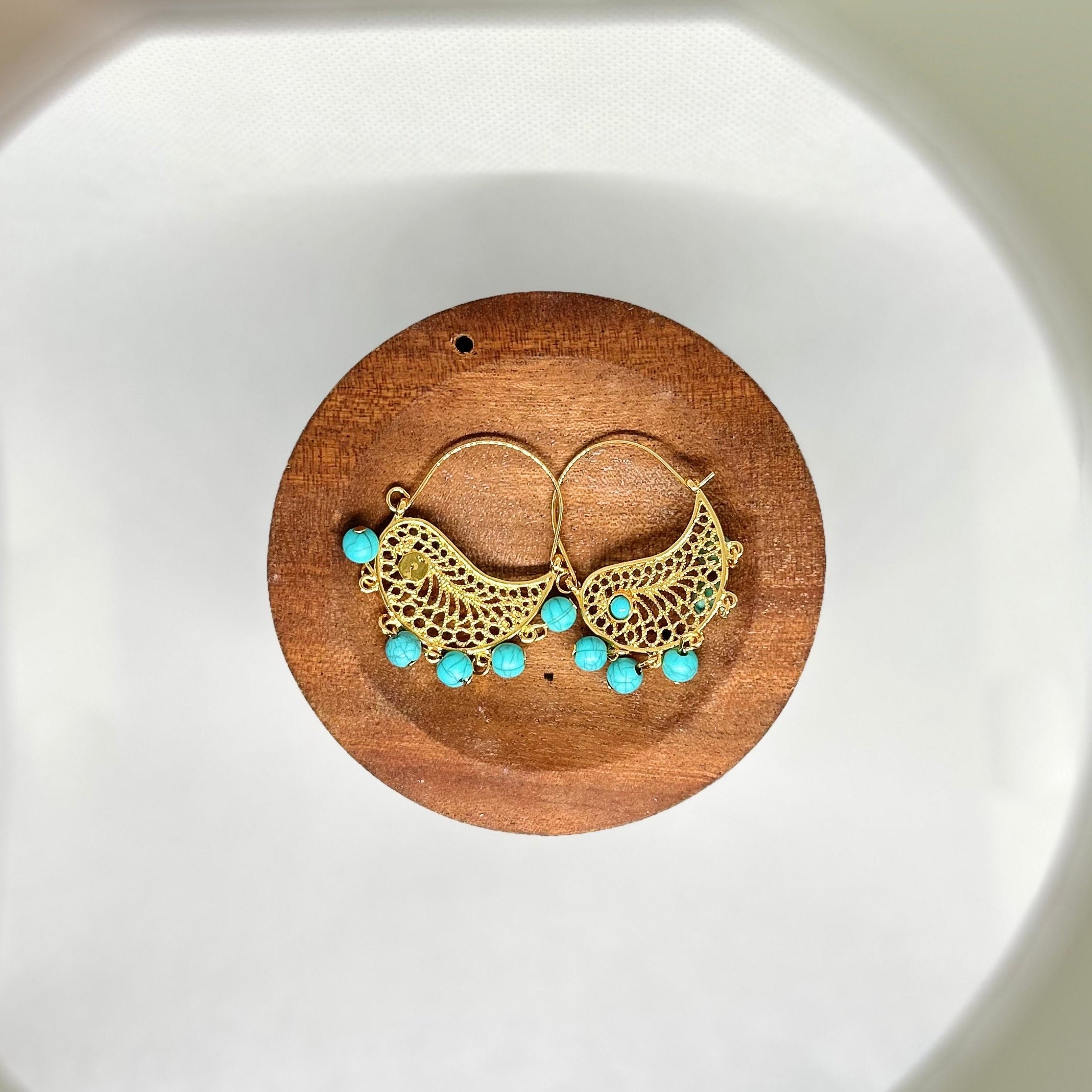 Bohemian Turquoise Drop Earrings