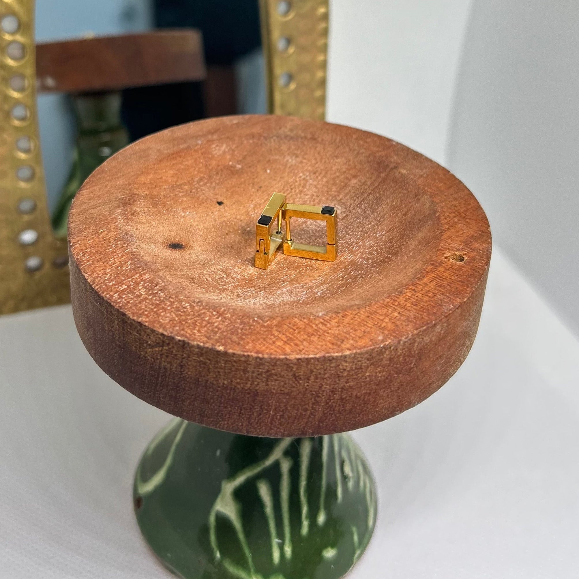 Interlocking Geometric Stud Earrings