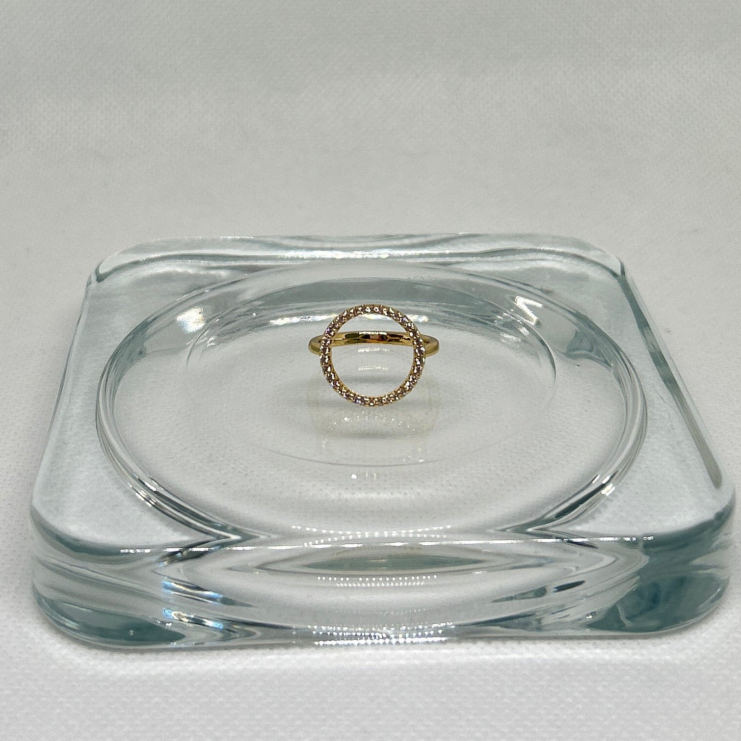 Minimal Pavé Circle Ring