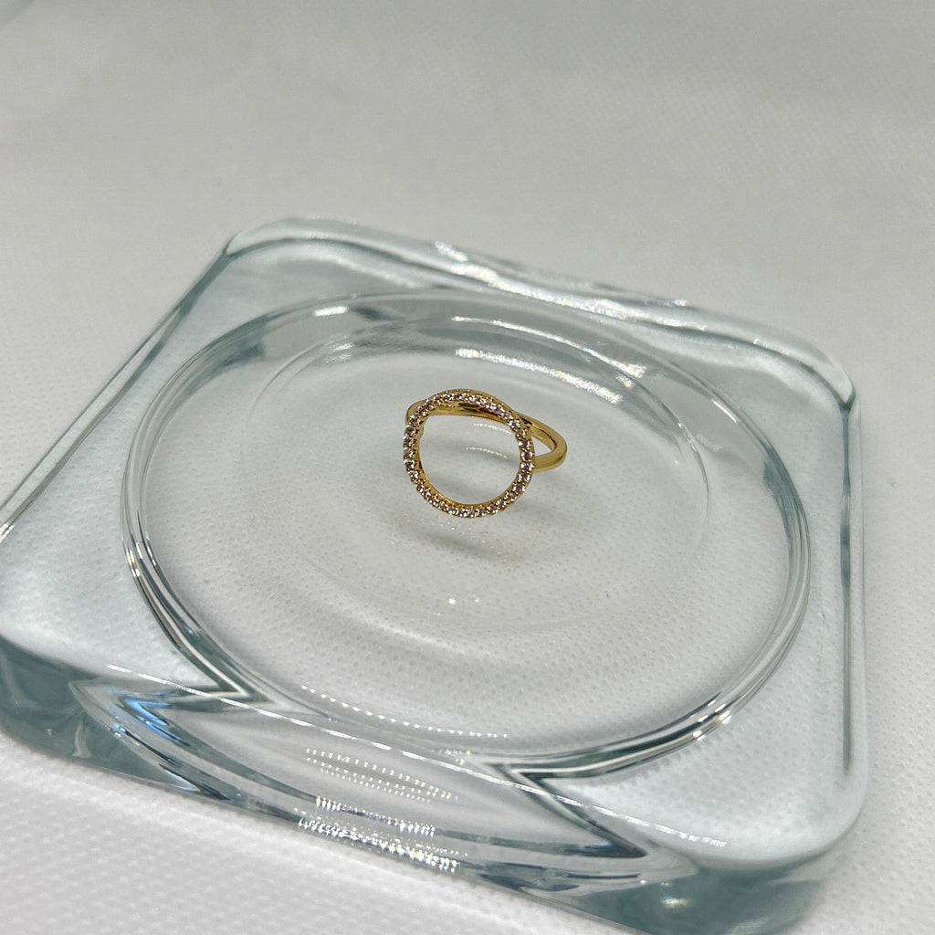 Minimal Pavé Circle Ring