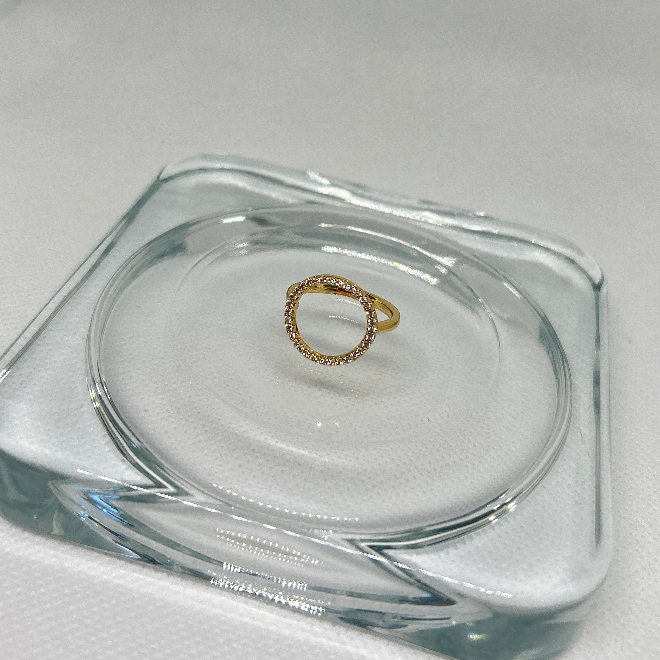 Minimal Pavé Circle Ring