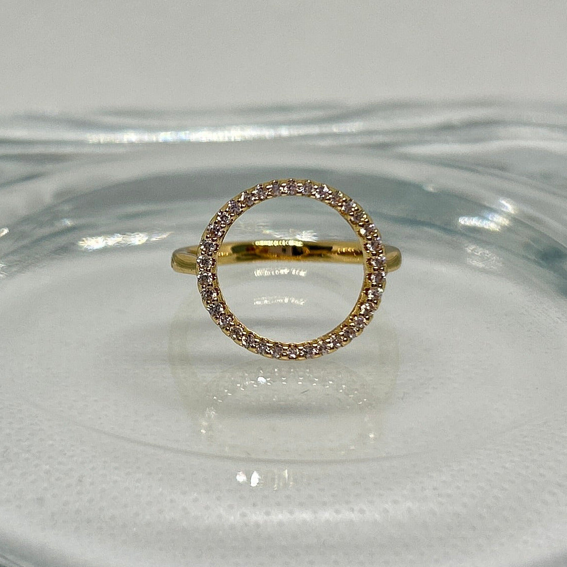 Minimal Pavé Circle Ring
