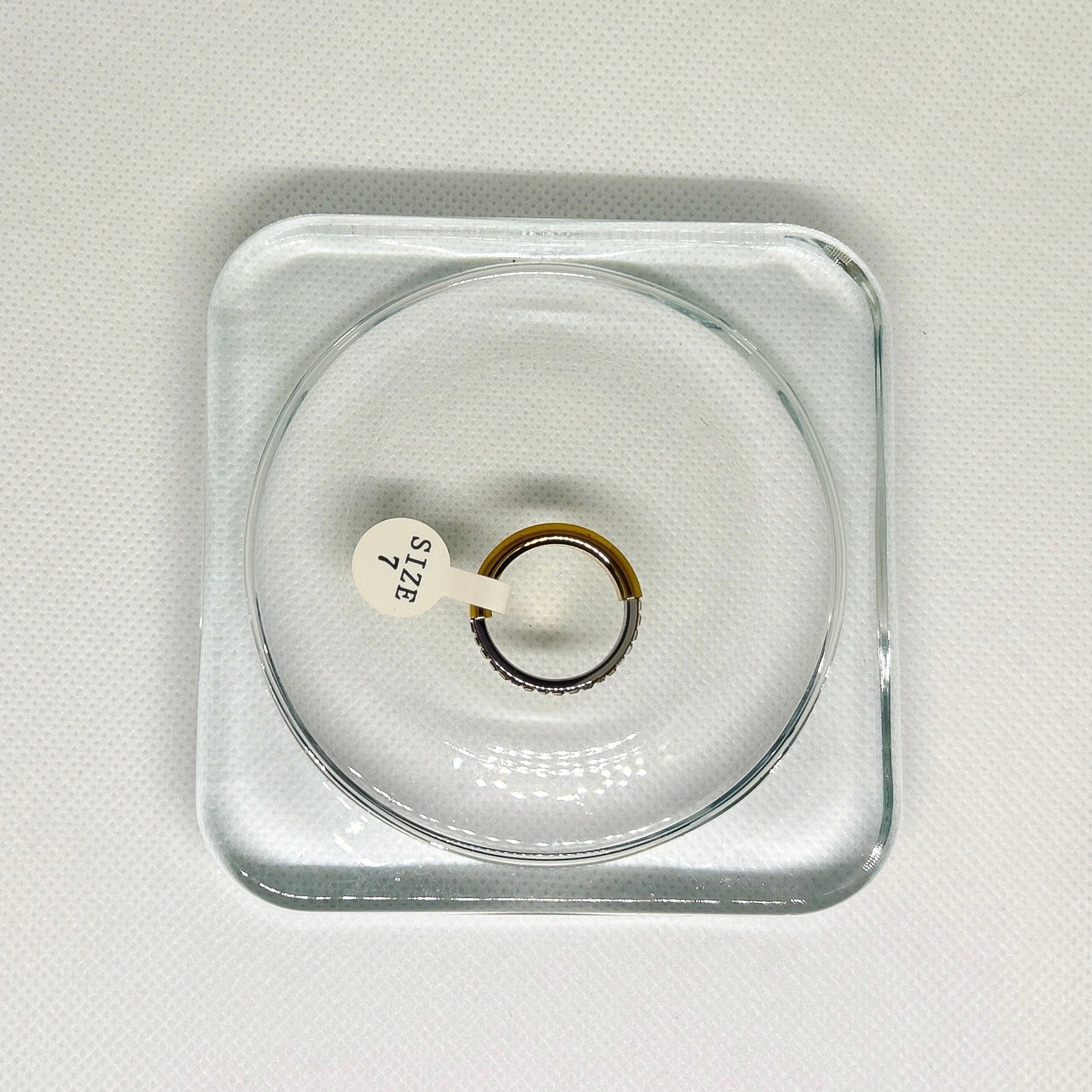 Two Tone Pavé Band Ring