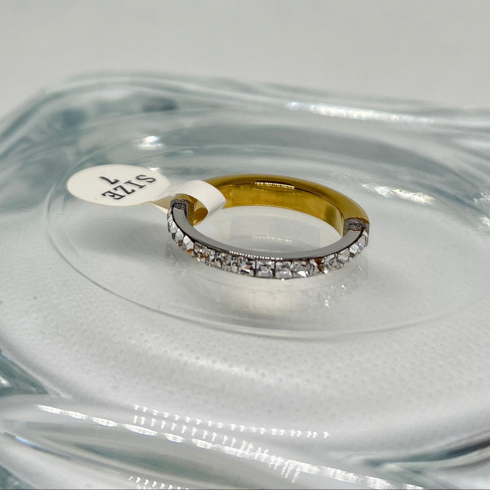 Two Tone Pavé Band Ring
