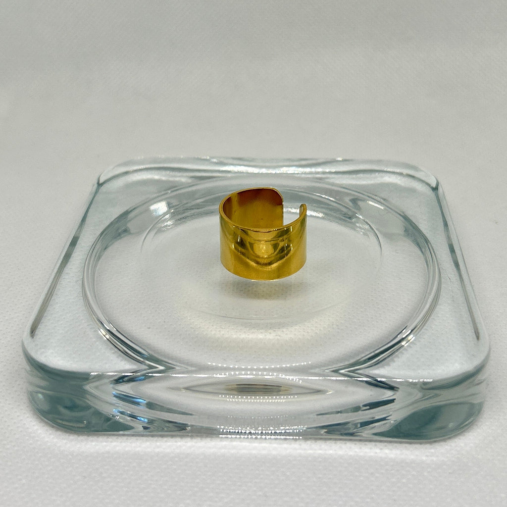 Minimalist Adjustable Wide Band Ring
