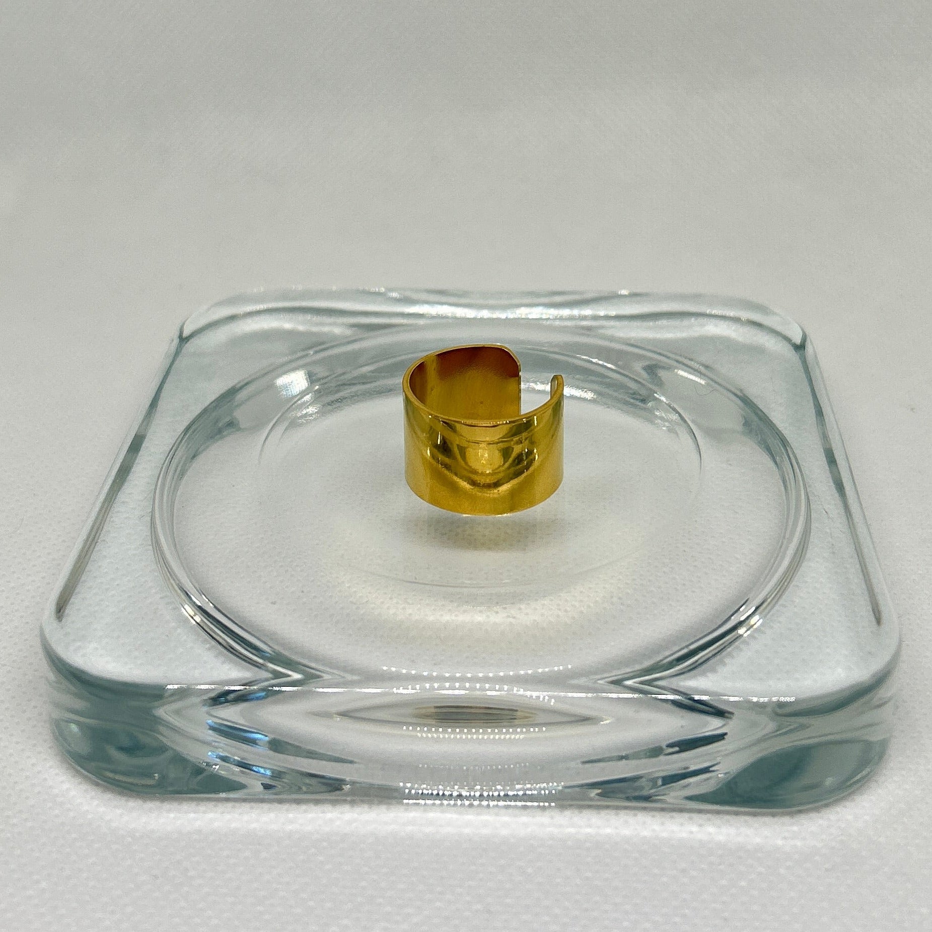 Minimalist Adjustable Wide Band Ring