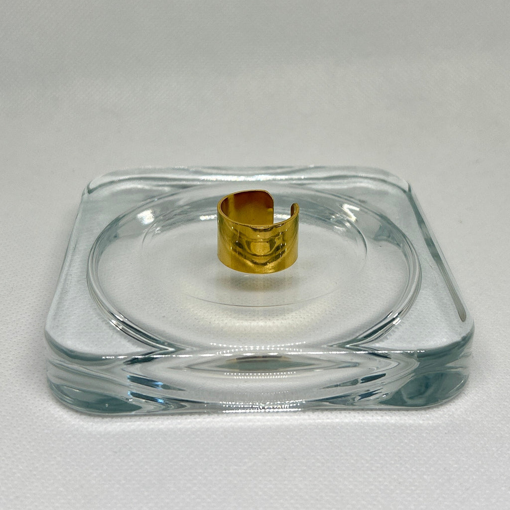 Minimalist Adjustable Wide Band Ring