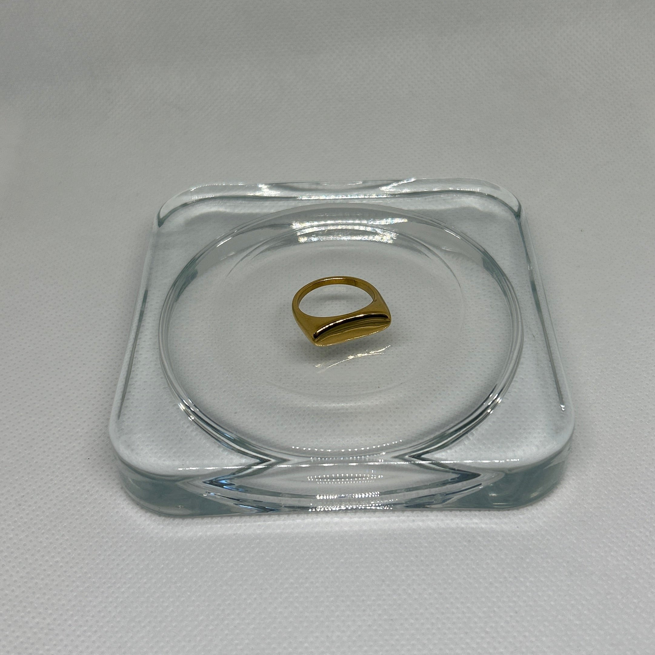 The Polished Slim Signet Ring