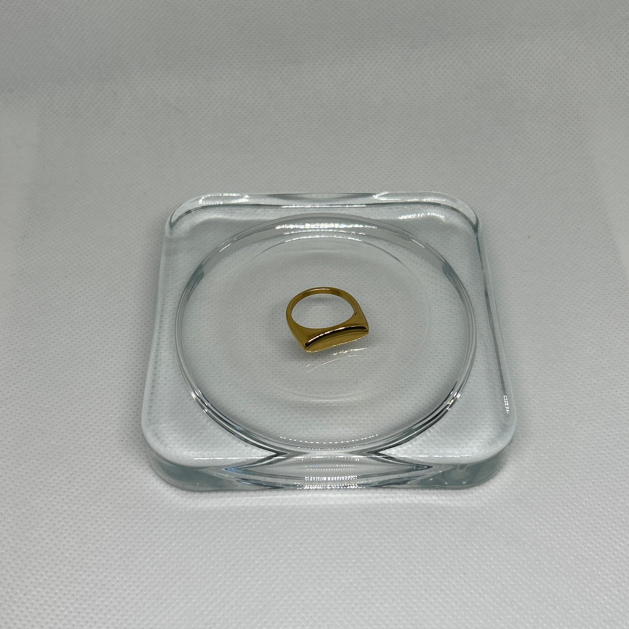 The Polished Slim Signet Ring