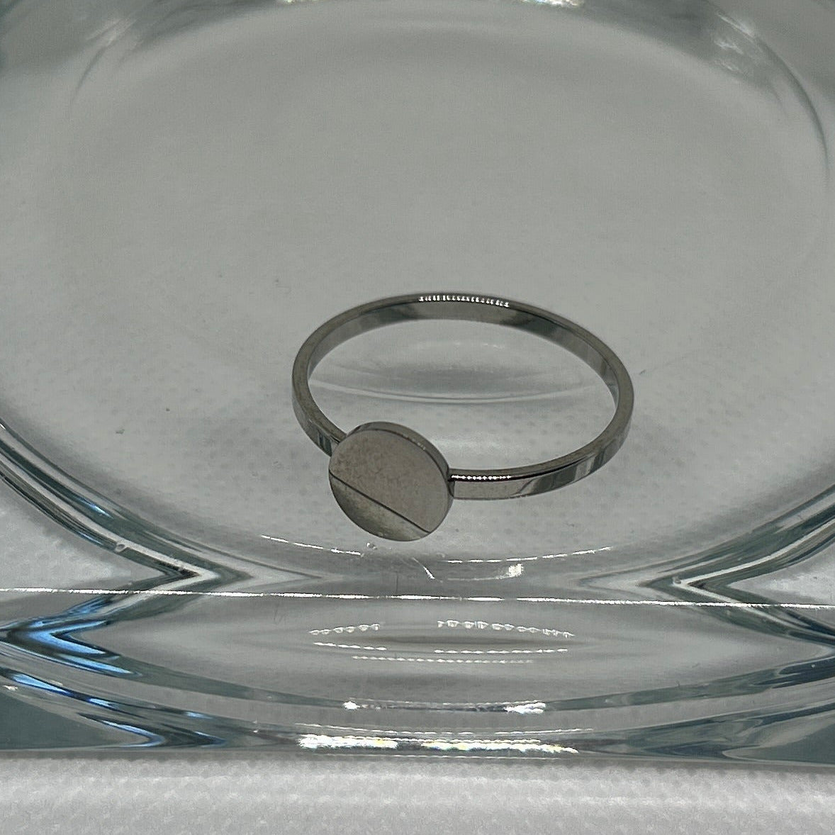 The Silver Horizon Disc Ring