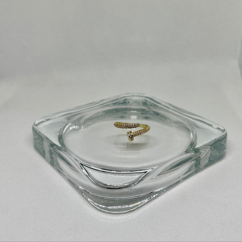 The Pavé Industrial Nail Ring