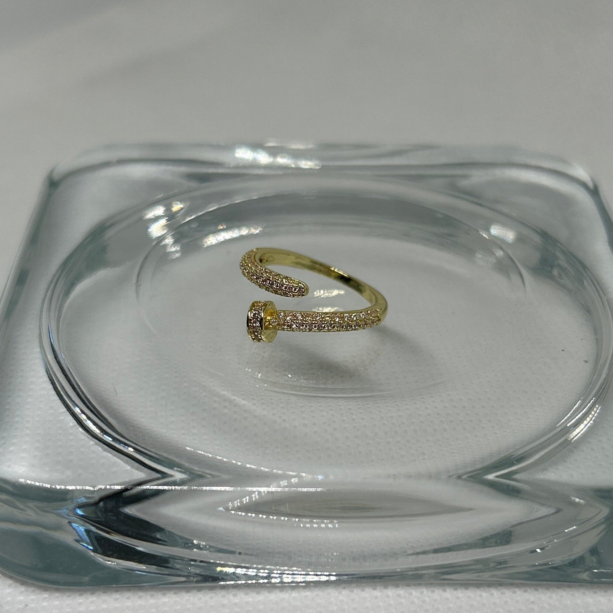 The Pavé Industrial Nail Ring