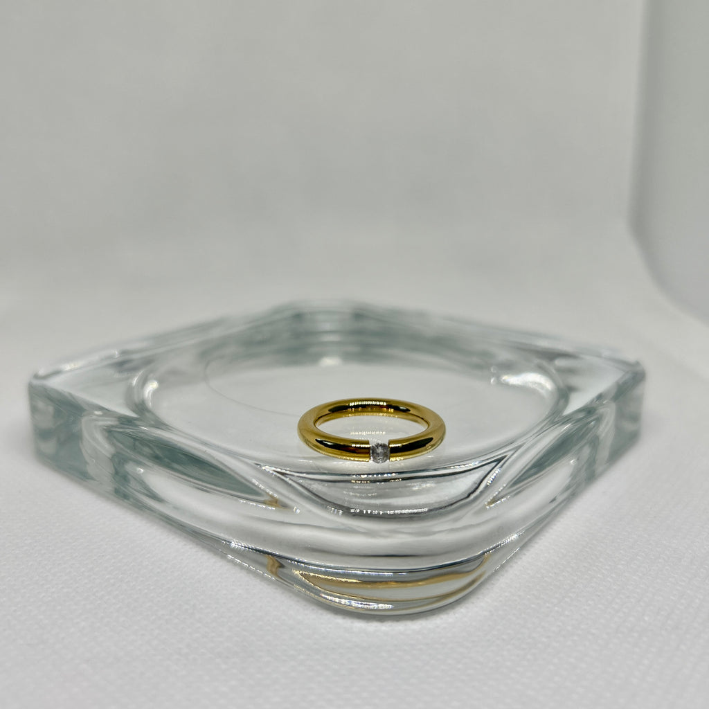 The Solitaire Band Ring set with crystal