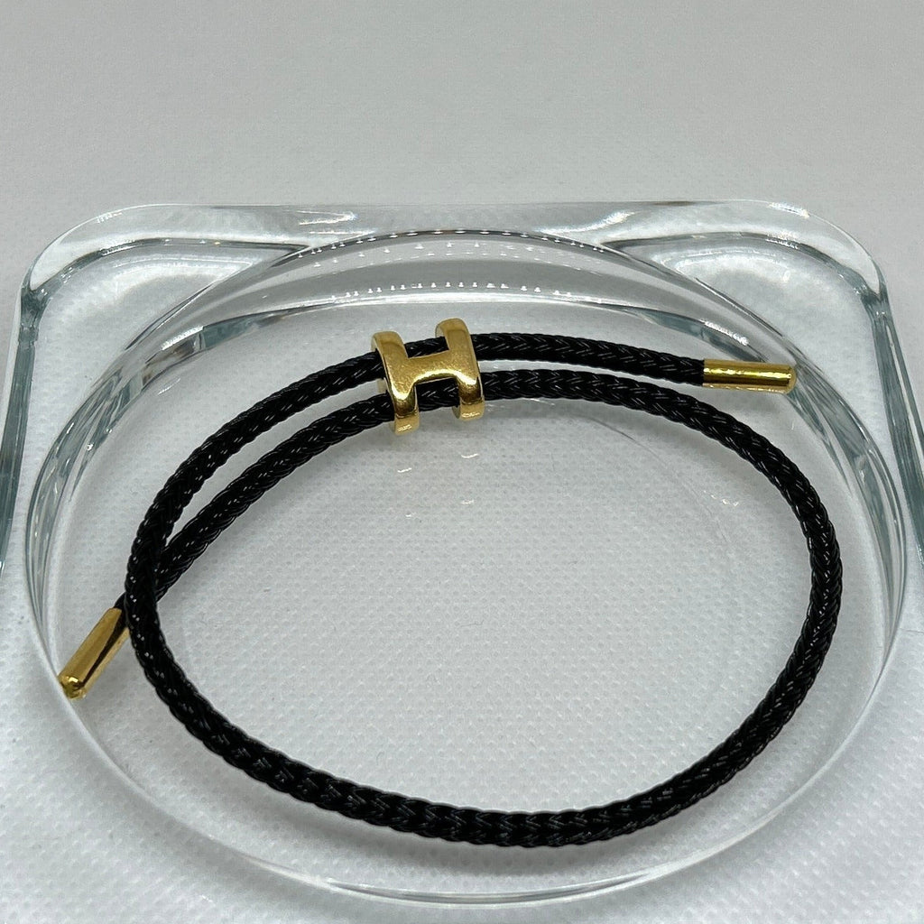 Woven Cord Gold Adjustable Bracelet