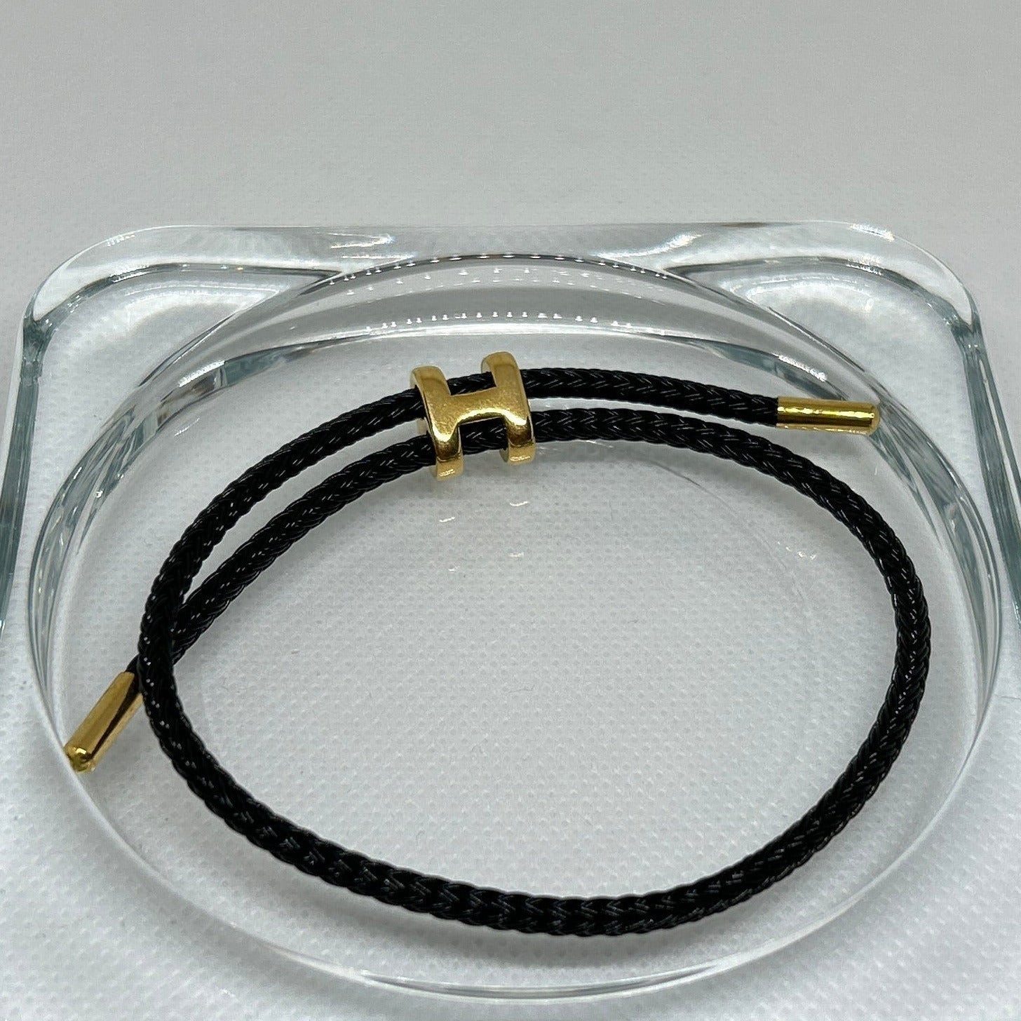Woven Cord Gold Adjustable Bracelet