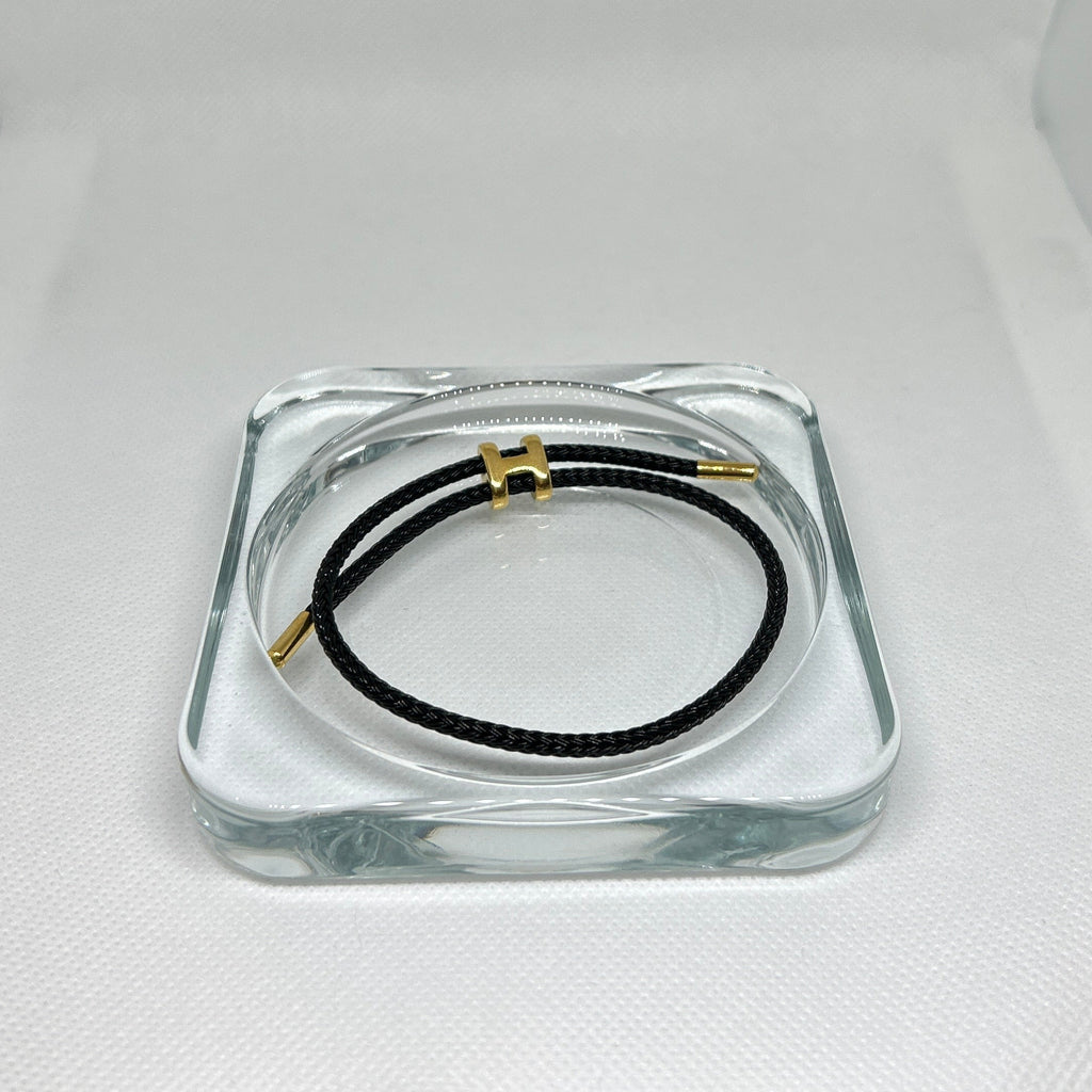 Woven Cord Gold Adjustable Bracelet