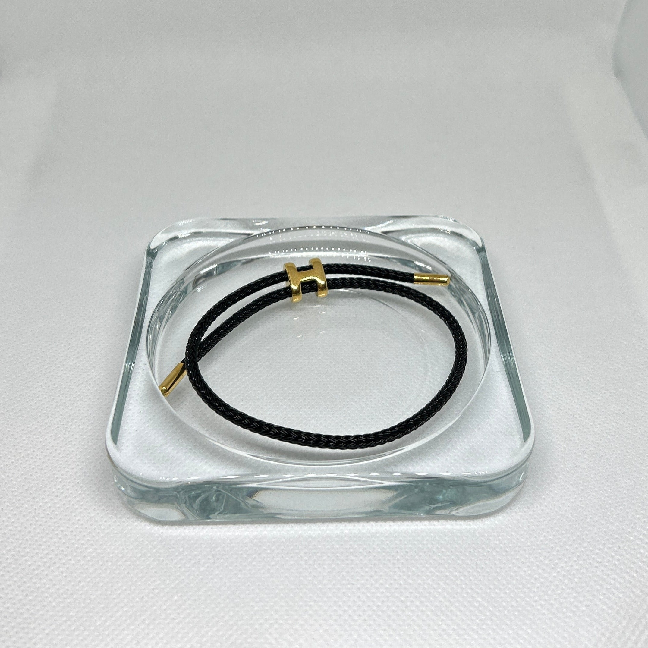 Woven Cord Gold Adjustable Bracelet