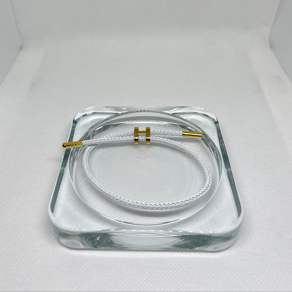 Woven Cord Gold Adjustable Bracelet
