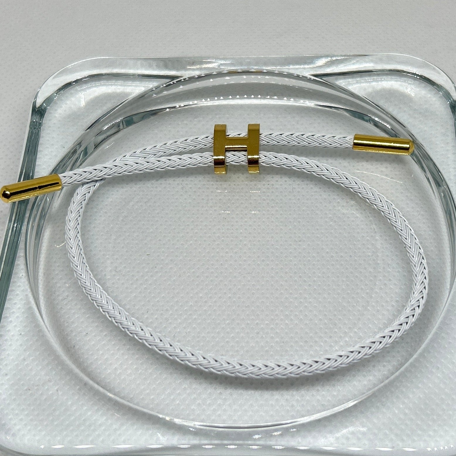 Woven Cord Gold Adjustable Bracelet