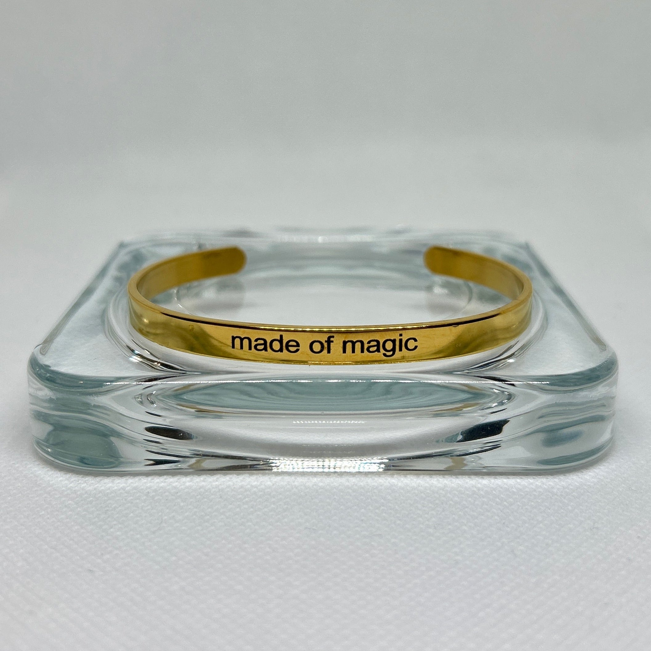 "Made of Magic" Engraved Cuff Bracelet