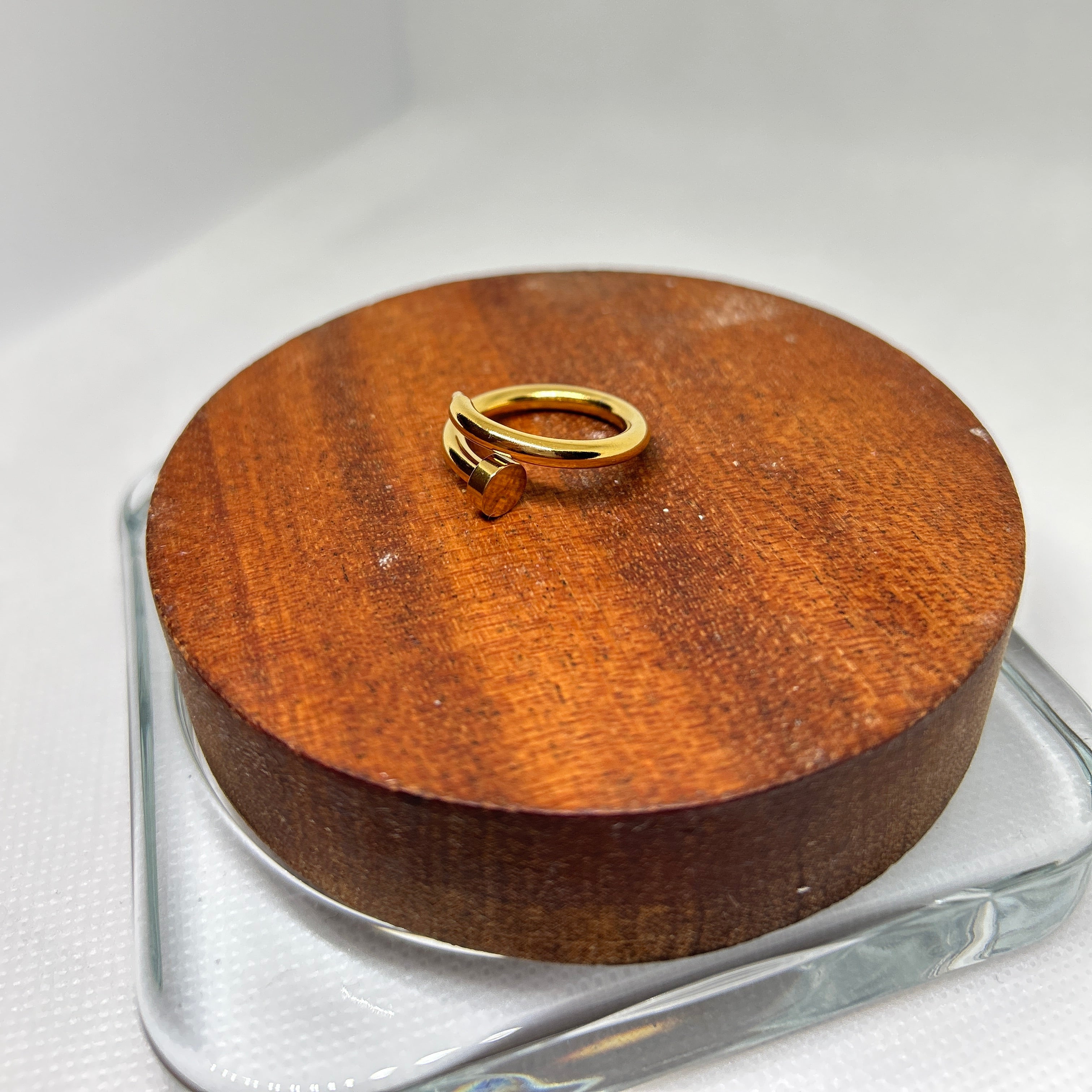 Gold Nail Wrap Adjustable Statement Ring
