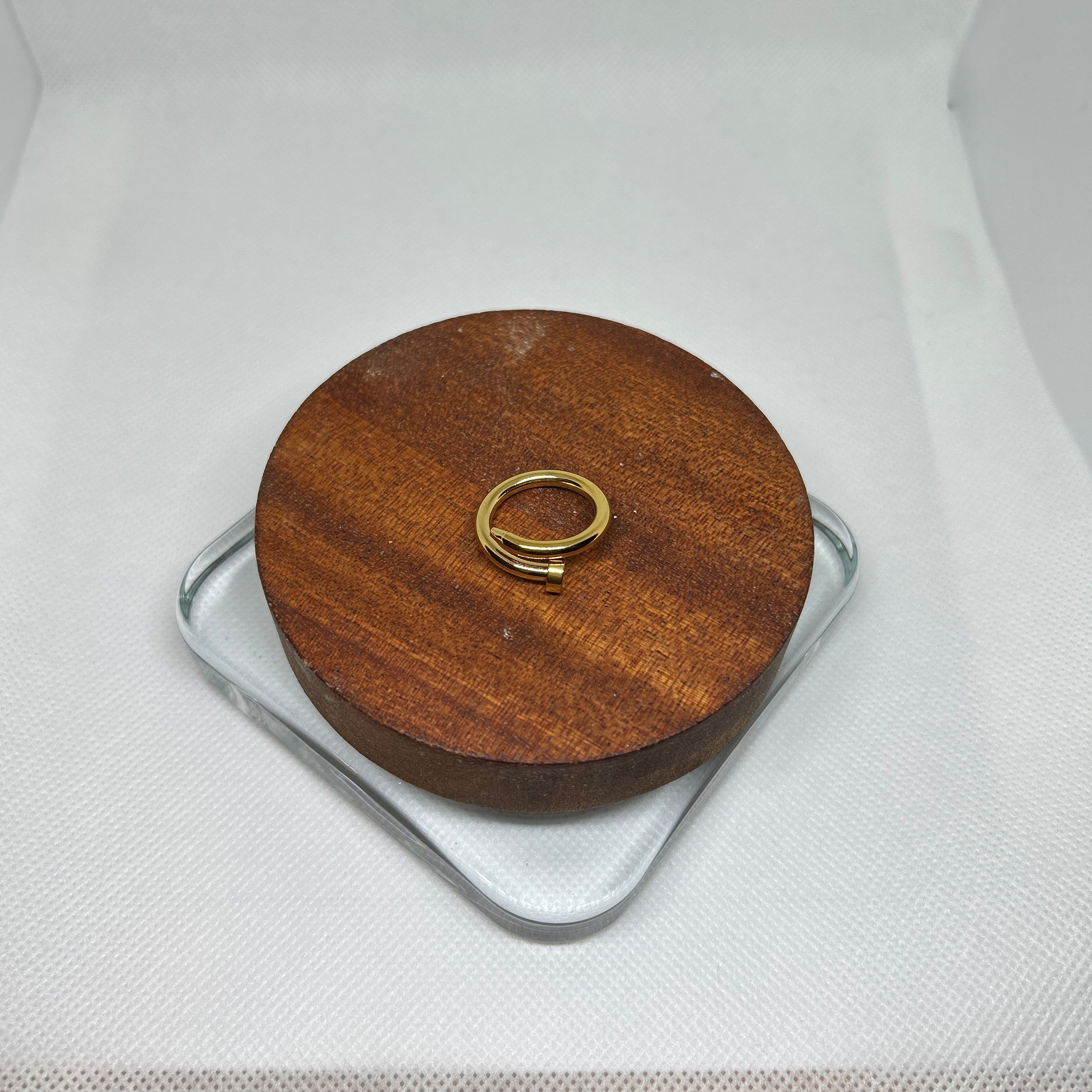 Gold Nail Wrap Adjustable Statement Ring