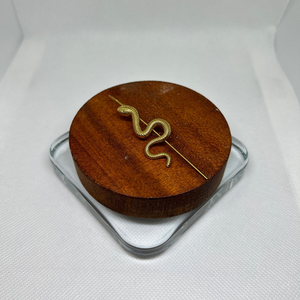 Gold Snake Serpent Piercing Threader Drop Earring