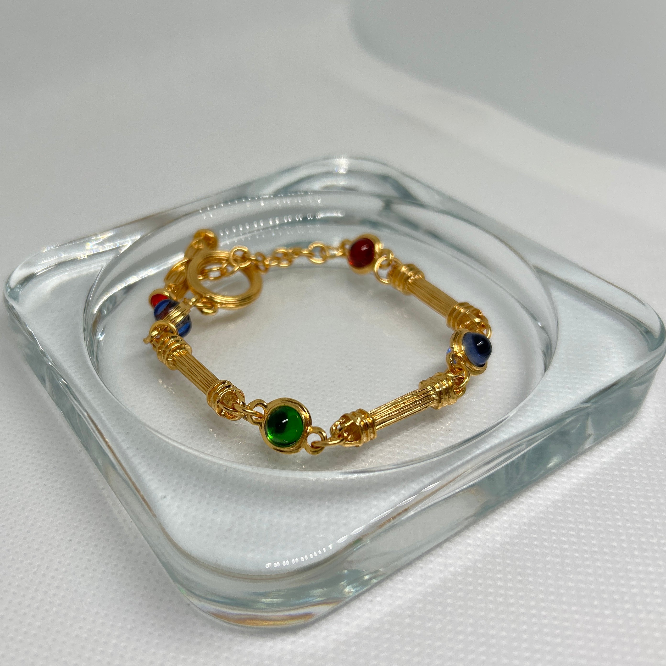 Vintage Style Multi Color Gem Station Jewelry Set