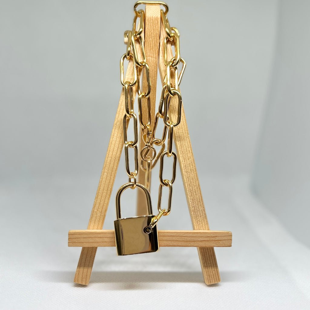Noise Lock Statement Stainless Steel Pvd Plated