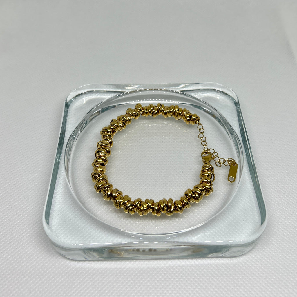 Chunky Gold Ring Link Necklace & Bracelet Set