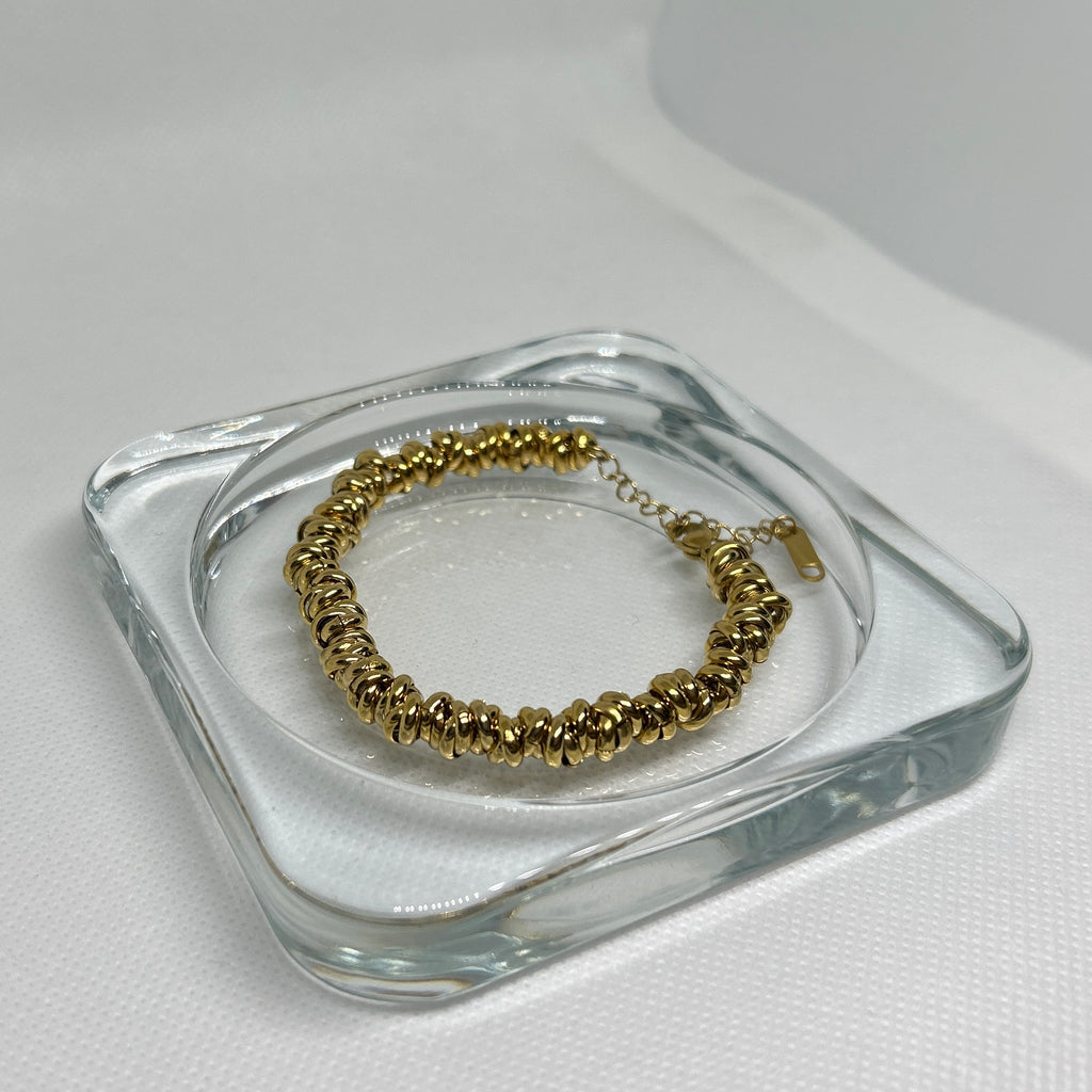Chunky Gold Ring Link Necklace & Bracelet Set