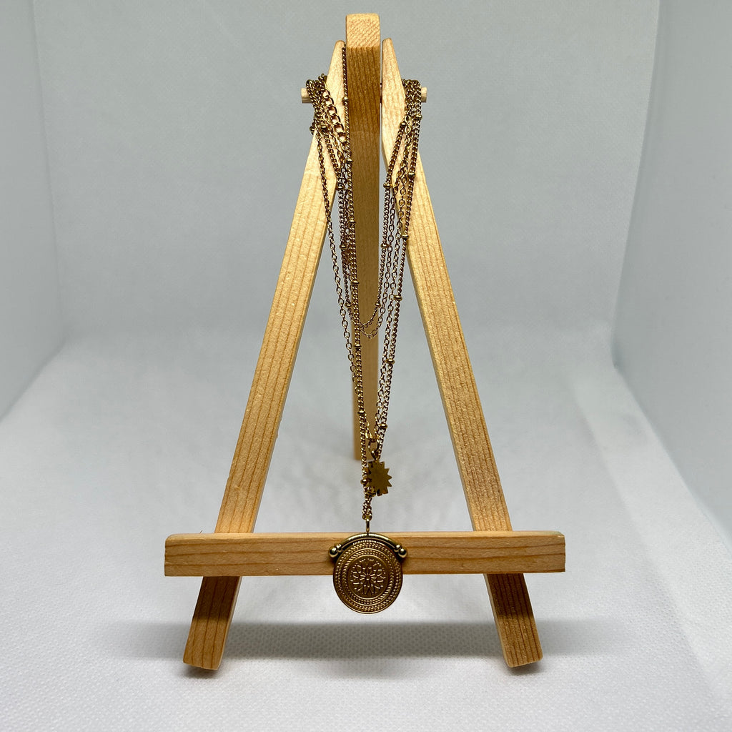 Celestial Mandala Coin Pendant Necklace