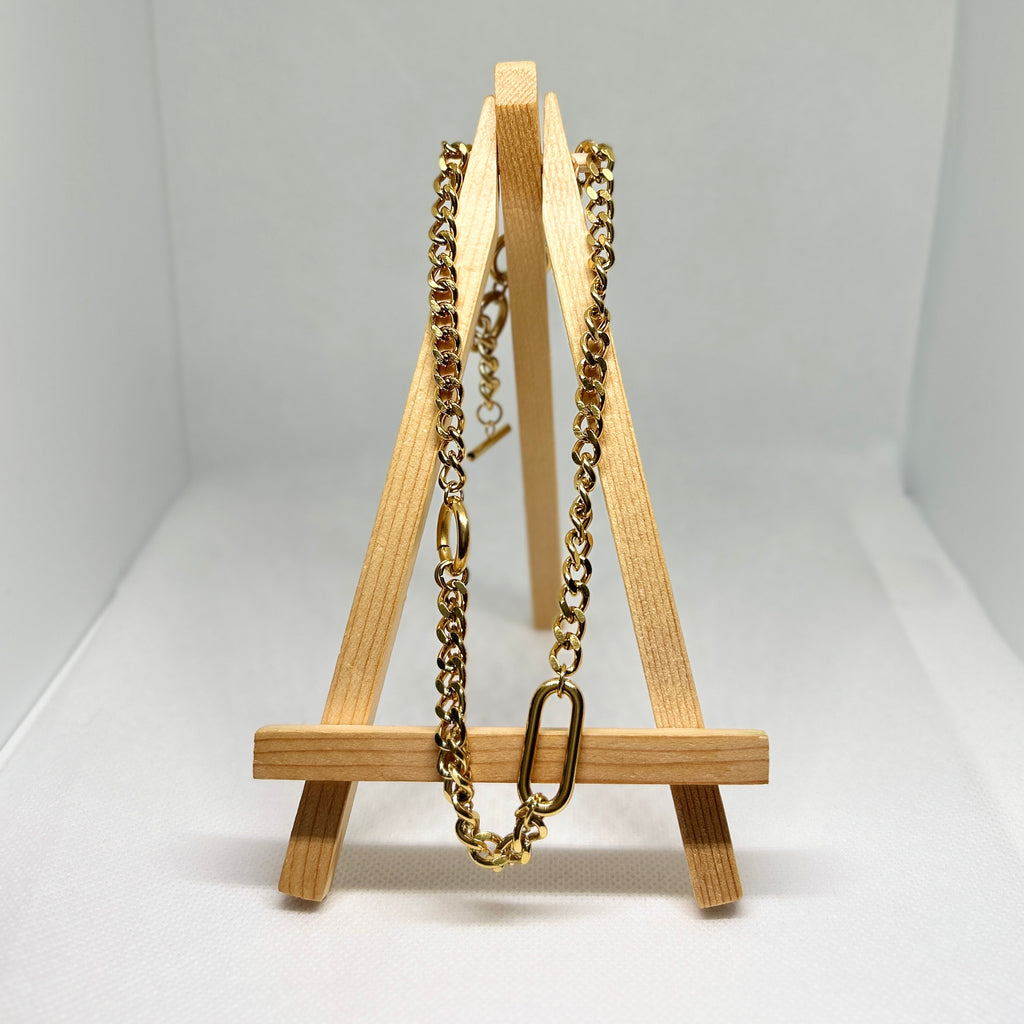 Linear Oval Chain Necklace