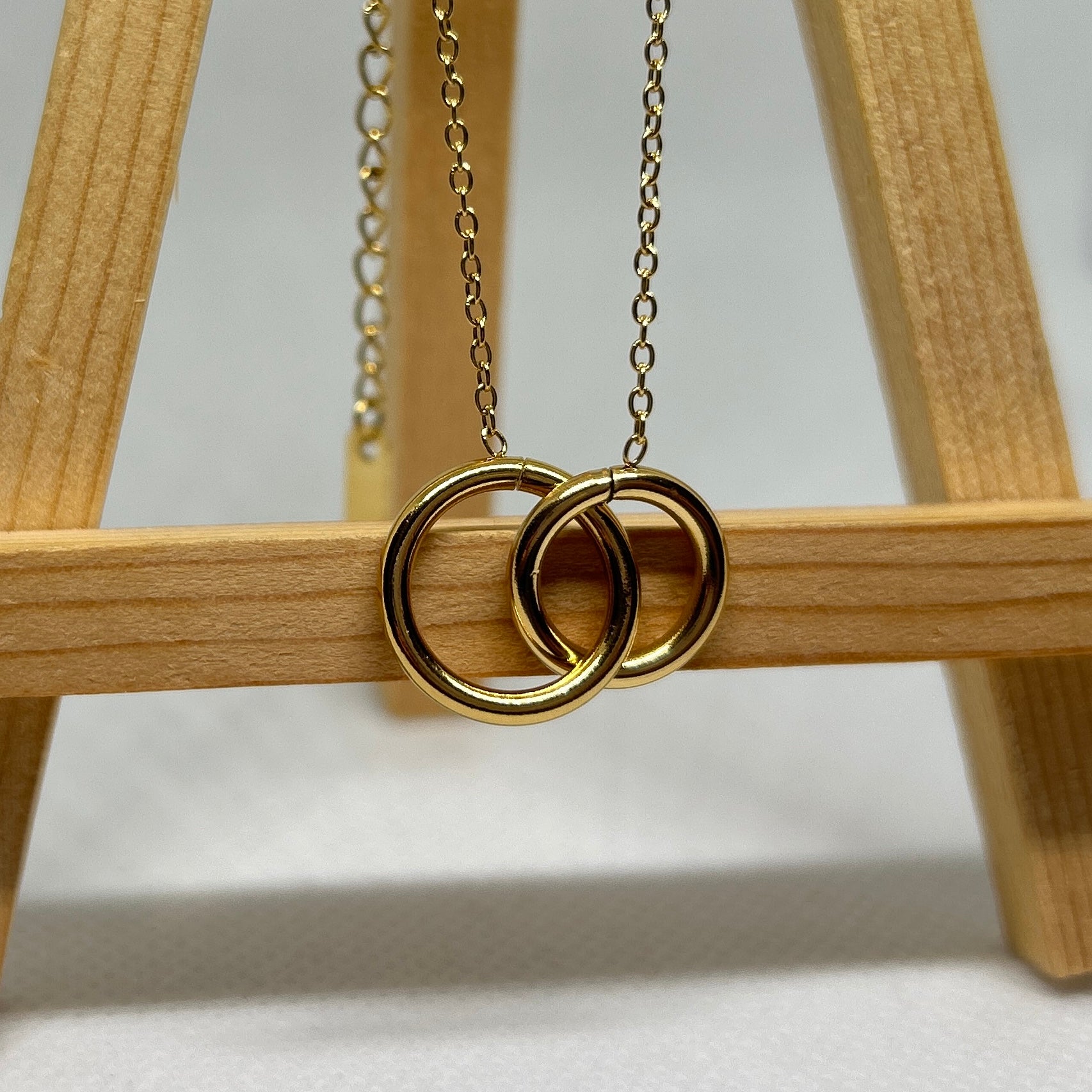 Interlocking Circle Pendant Necklace